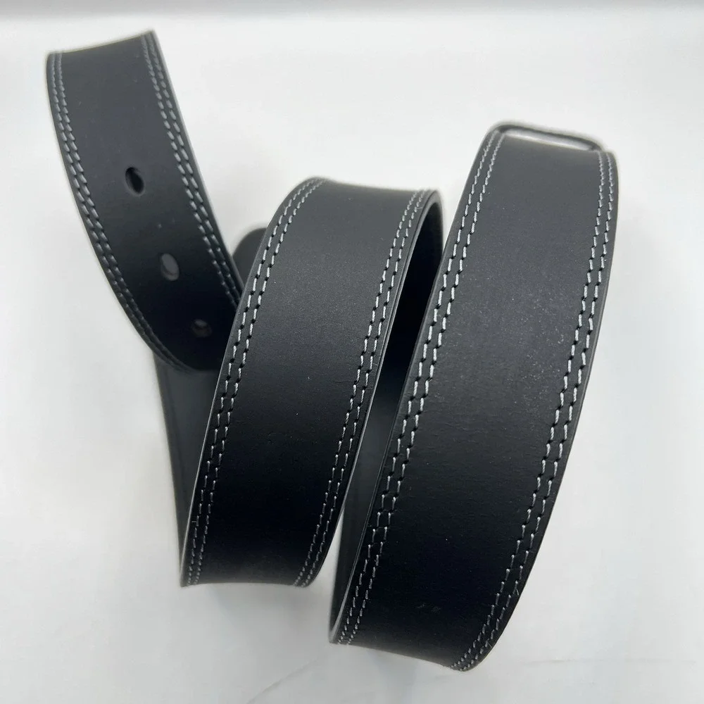 Timberland Pro Full Grain Leather Belt 46 Black Contrast Stitching Workwear